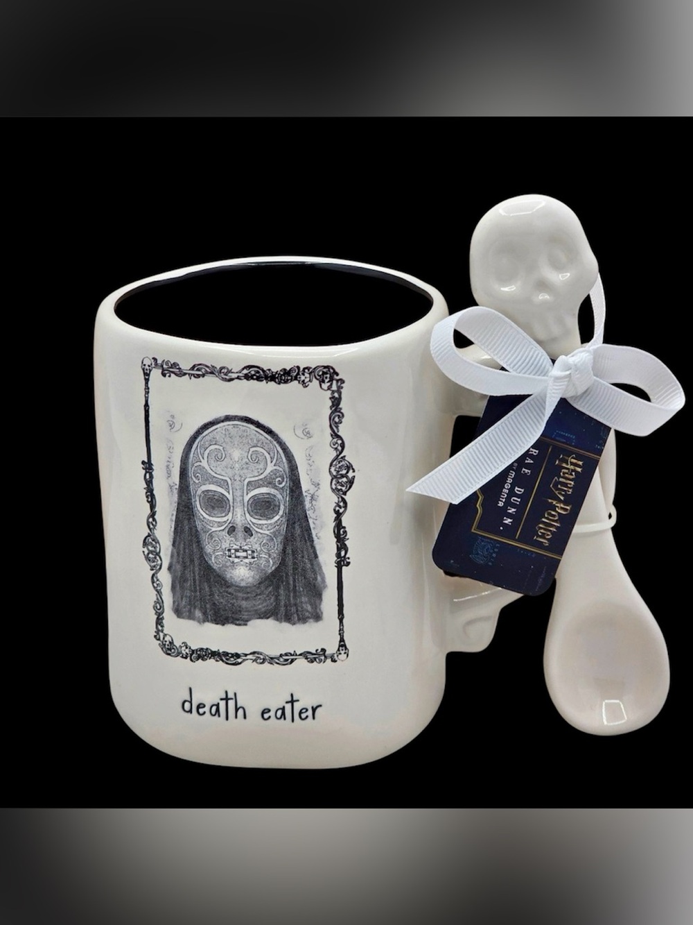 Rae Dunn x Harry Potter Mug w/ Skull Spoon | Death Eater